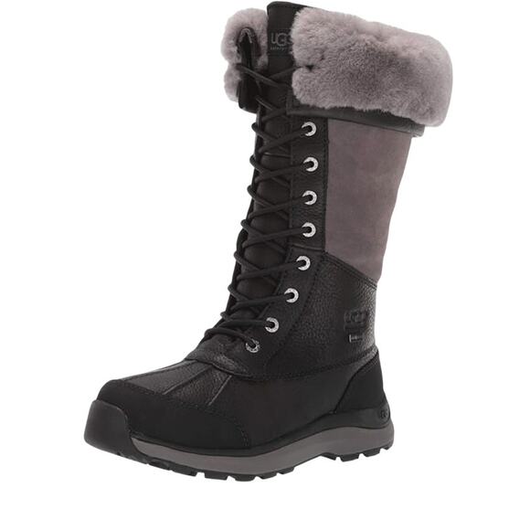UGG Women's Adirondack Tall Boot III Gray and Black Size 5 - Picture 1 of 8